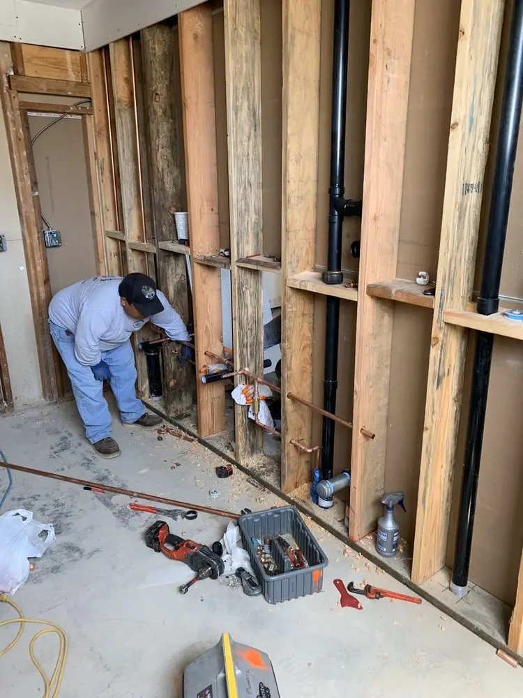 Commercial rough-in plumbing for Water Heater Replacement in Fredericksburg